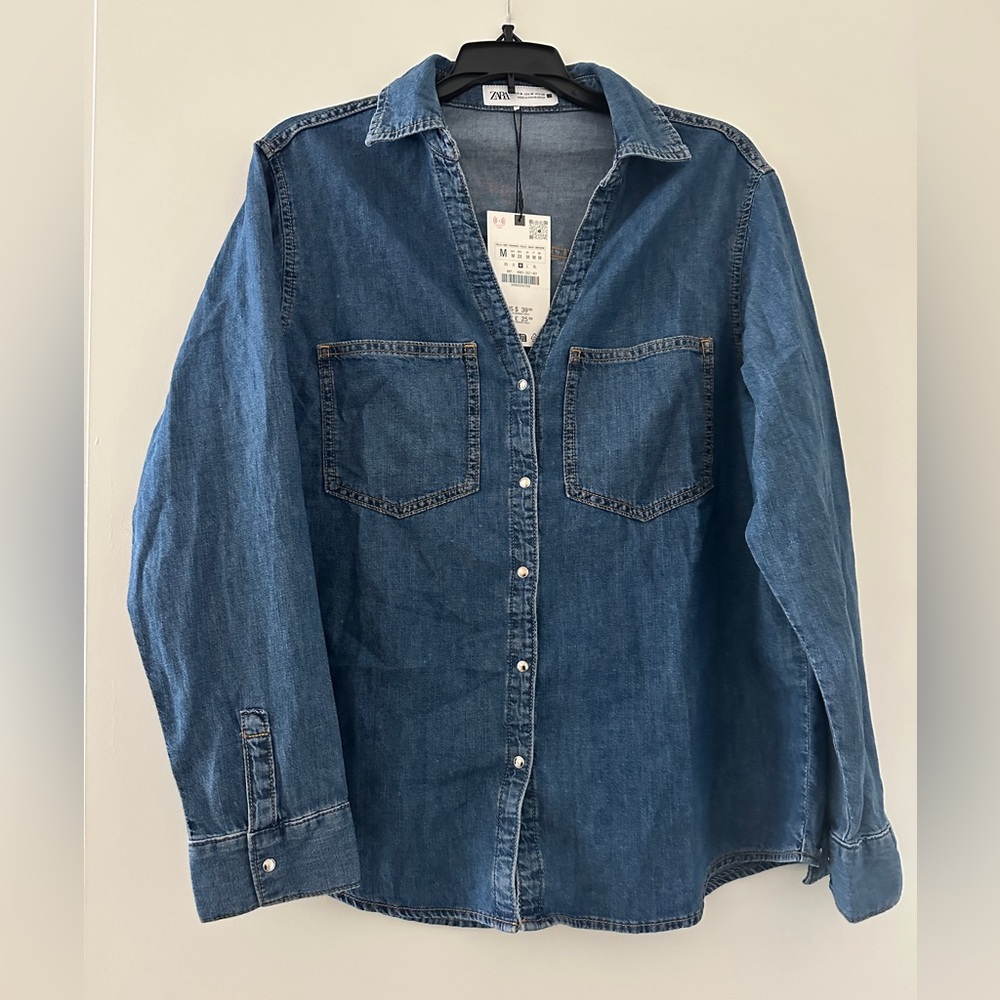 ZARA Denim Button-Up Shirt